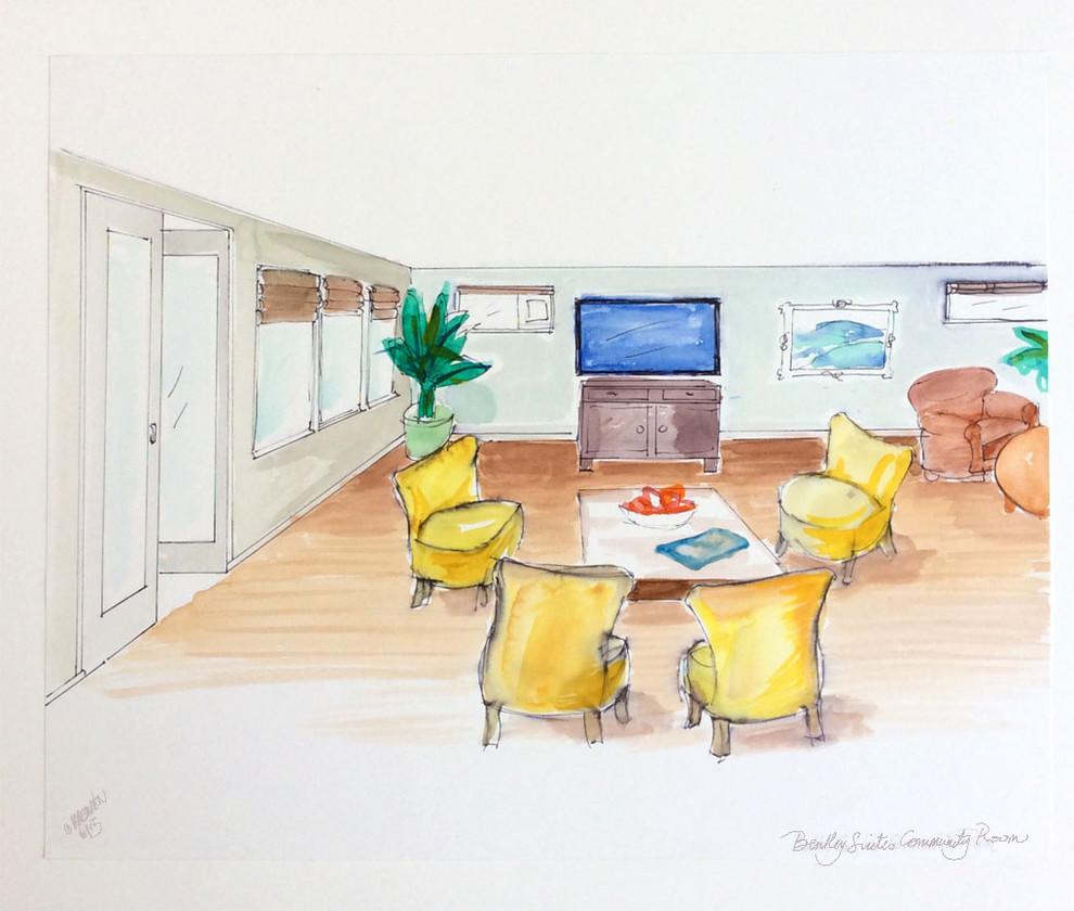 Watercolor Renderings of Assisted Living Facility