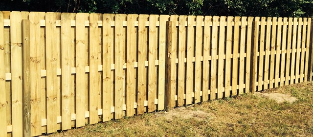 Fencing And Gates Detroit  Custom Built ShadowBox Wood Fence craftsman-home-fencing-and-gates