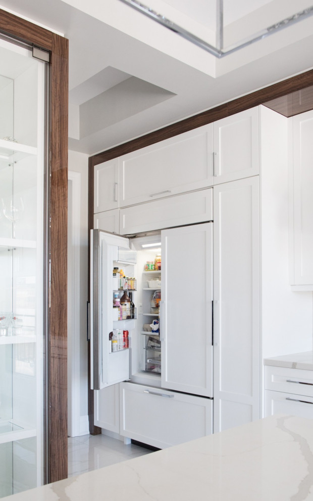 Кухня МДФ белая эмаль Сочи