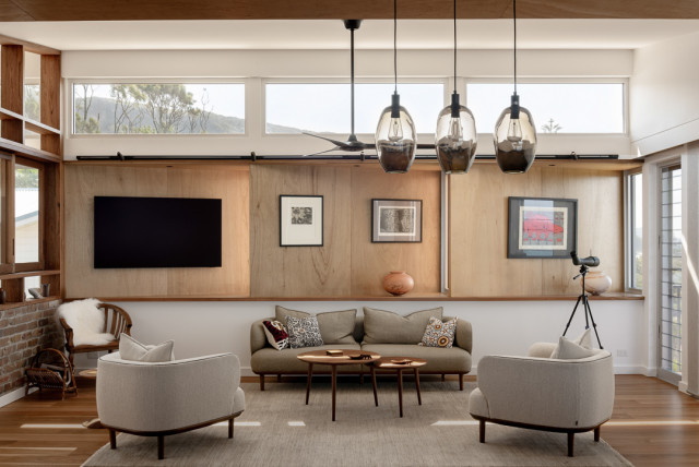 Clifftops Wombarra beach-style-living-room