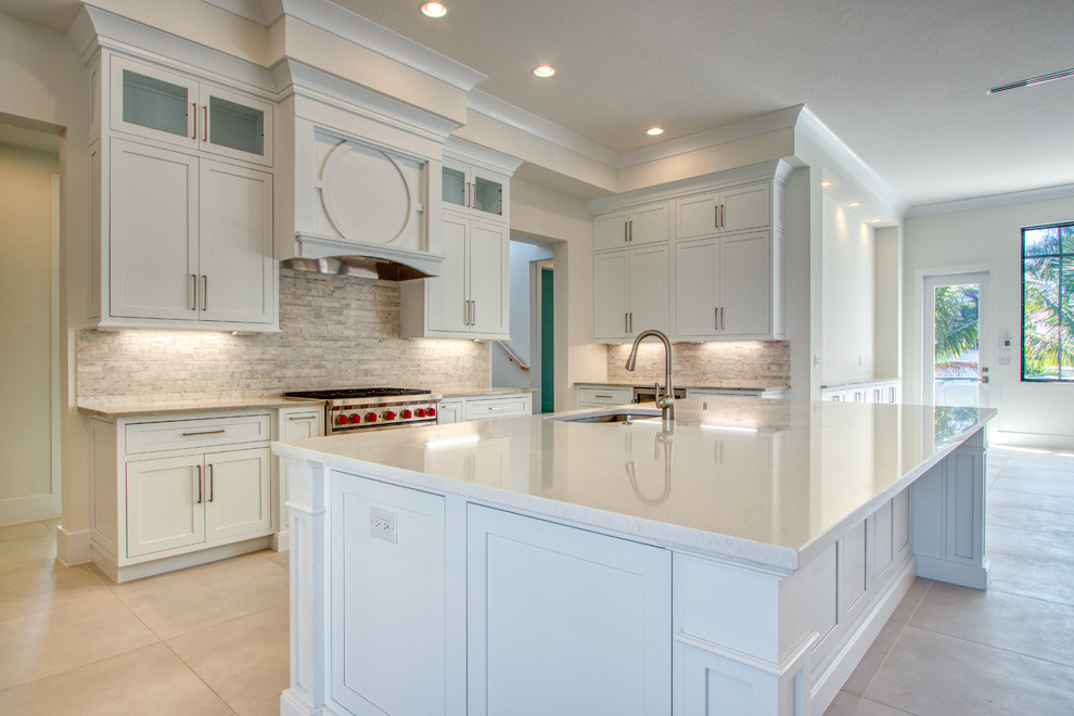 Inspiration for a transitional kitchen remodel in Miami