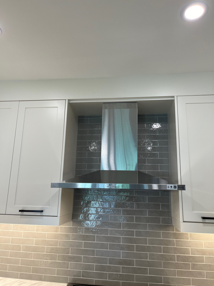 Beautiful HDF kitchen with granite countertop & waterfall