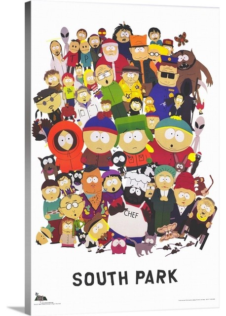 "South Park (1999)" Wrapped Canvas Art Print, 32"x48"x1.5"