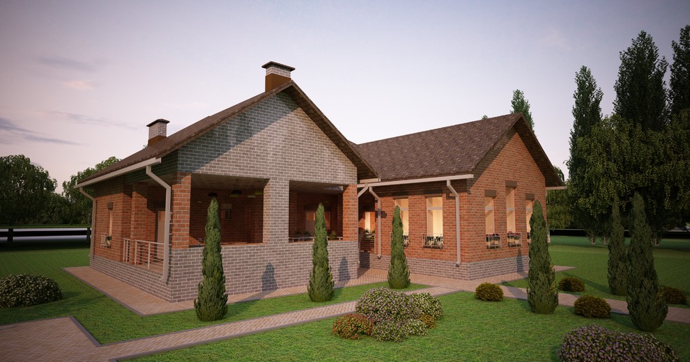 Проект гостевого дома с баней и комнатами отдыха