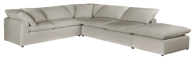  Cloud 9 Modern Foam Frame Modular L Shaped Sectional in 