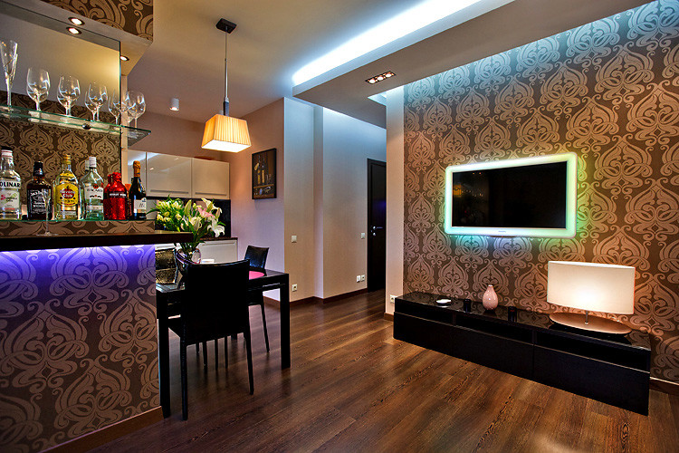 Дизайн интерьера 2-комнатной квартиры с большой гостиной