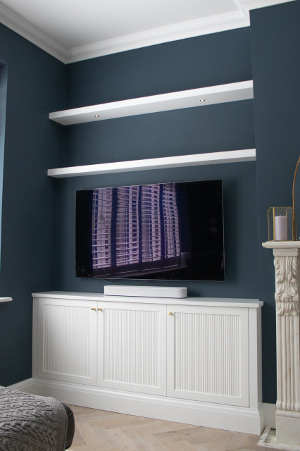 Reeded Alcove Units modern-vardagsrum