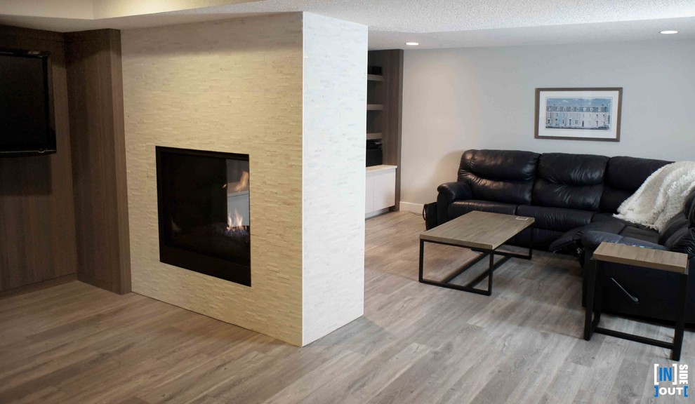 Trendy home design photo in Calgary