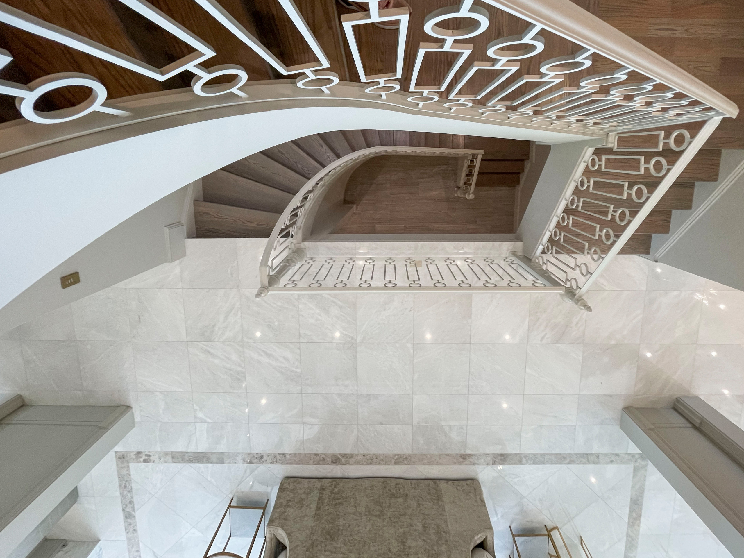 104_Curved Staircases in 18th Century French Inspired Mansion, Mclean VA 22101