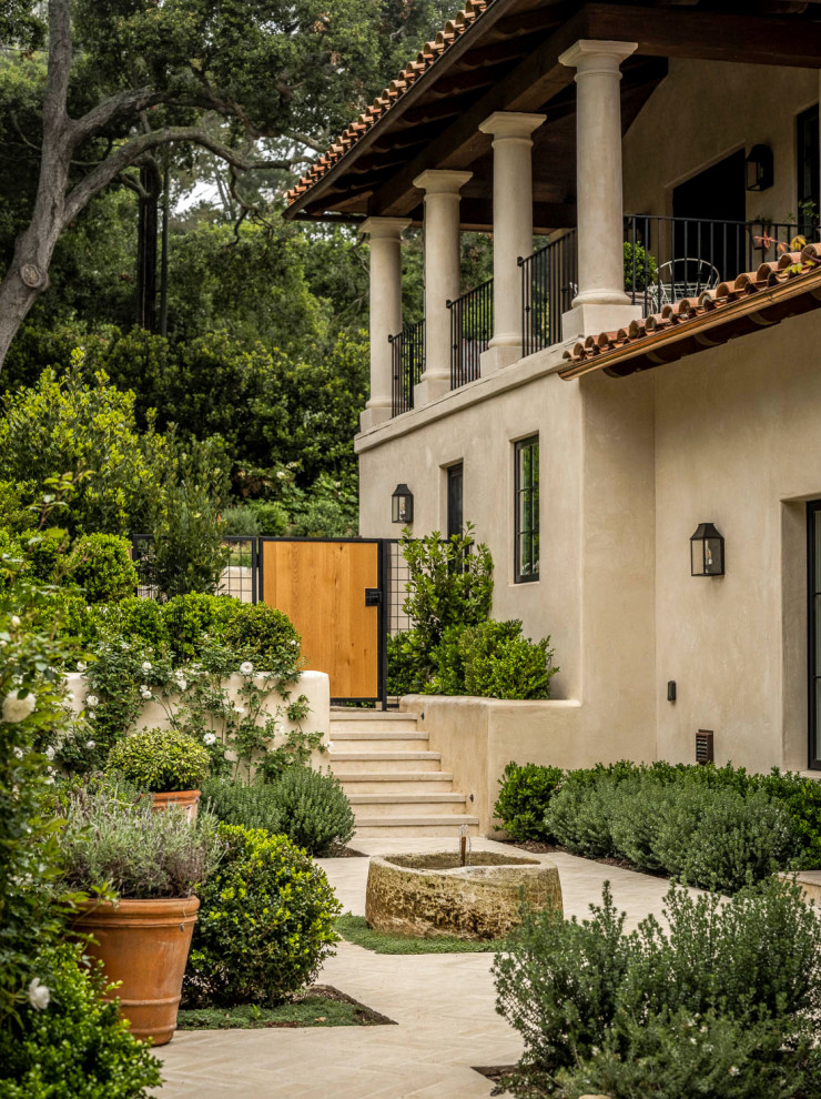 Cold Springs Road Montecito Mediterranean Landscape - Mediterranean ...