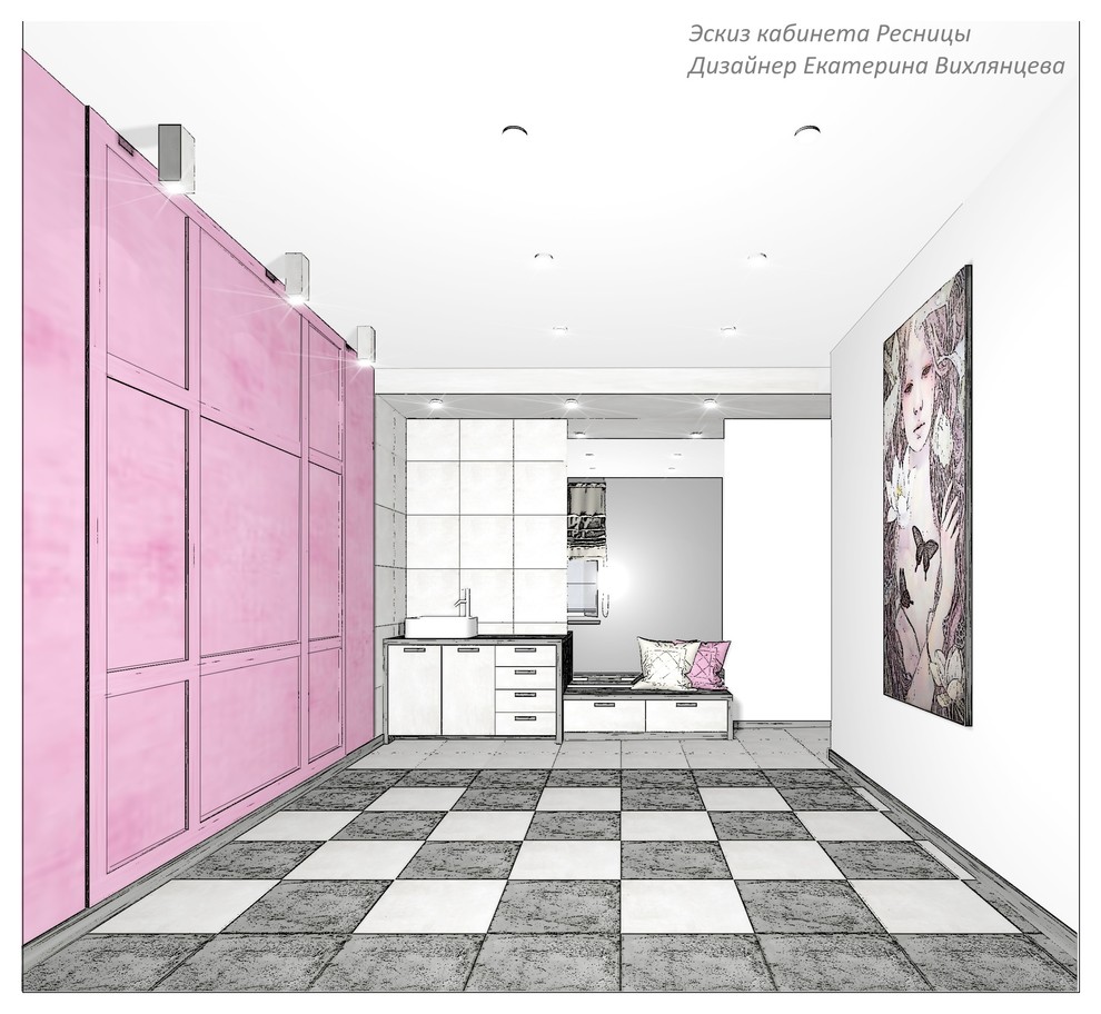 проект "ТАТУАЖНЫЙ САЛОН" кабинет №2