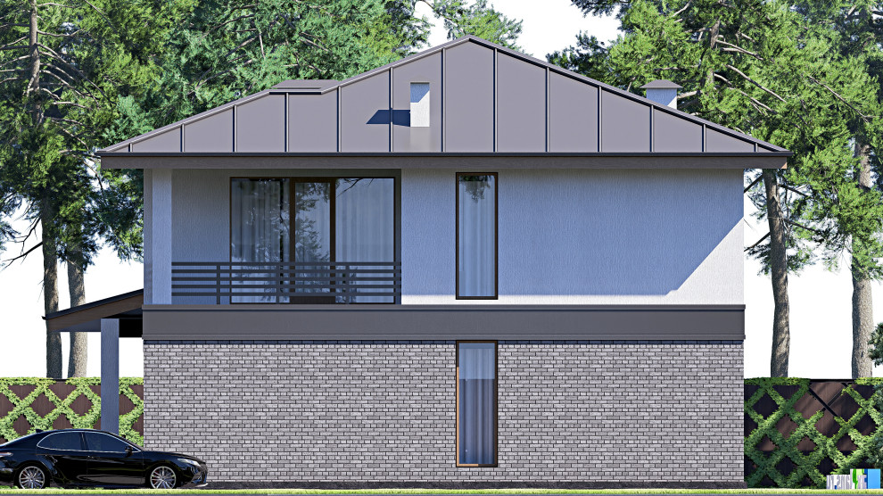 Проект двухэтажного дома 14х12 м S220м2 F-18026