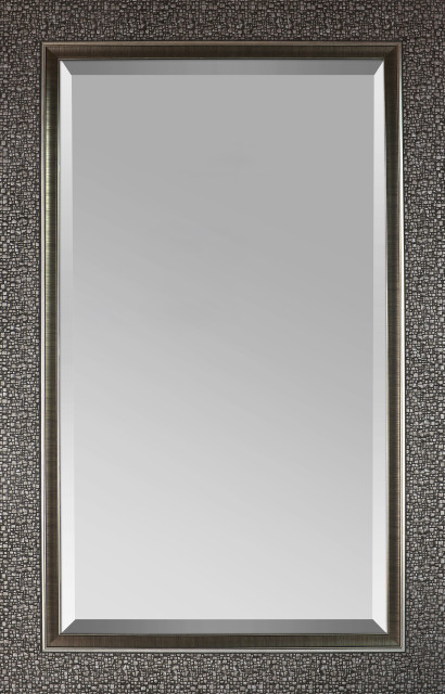 27"x43" Silver Mosaic Framed Wall Mirror