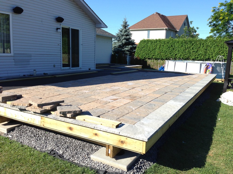 Deck - huge transitional backyard deck idea