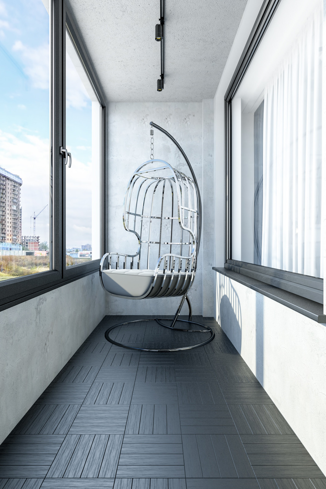 Квартира 57 кв.м. в Тетрис-холл г.Киев в индустриальном стиле