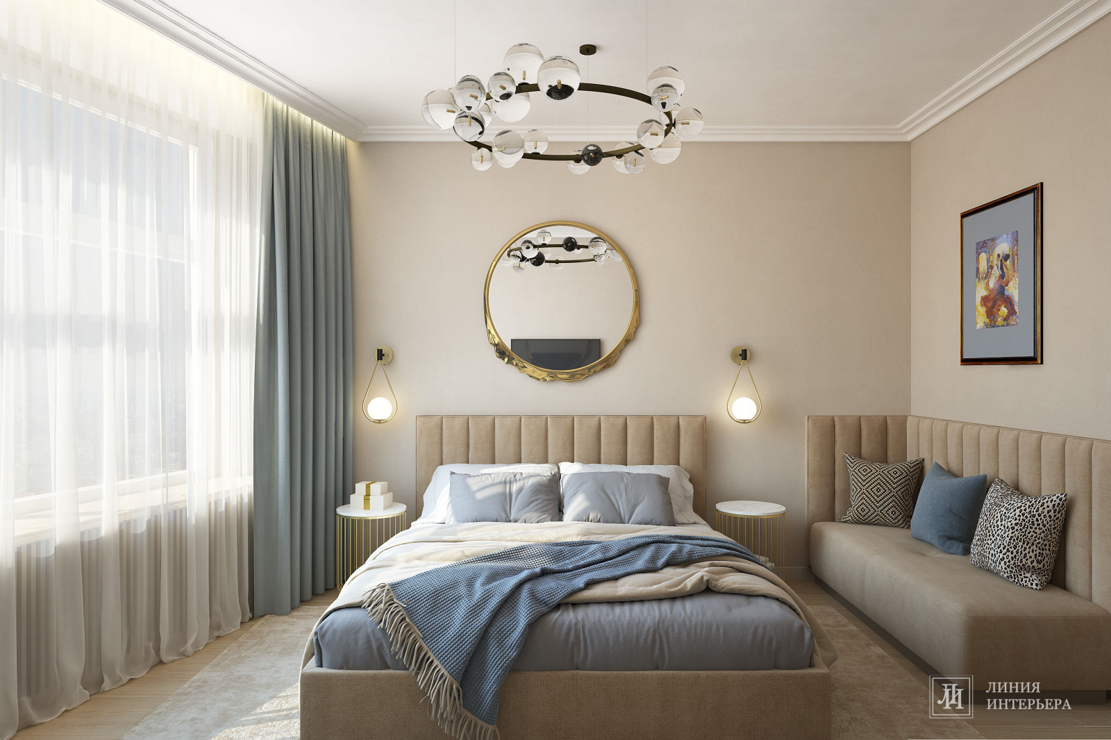 Дизайн интерьера 3-х комнатной квартиры в ЖК Триколор