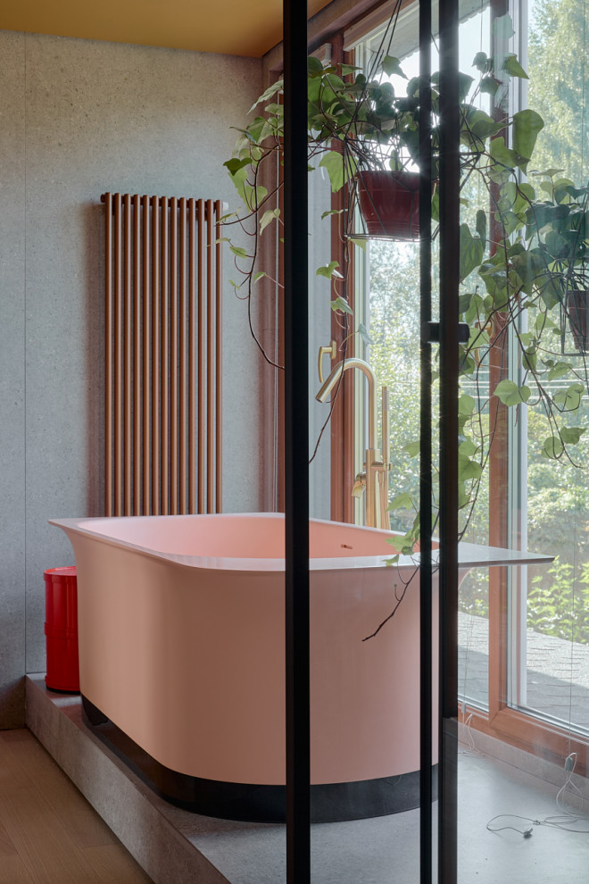 Мастер-спальня в розовом золоте