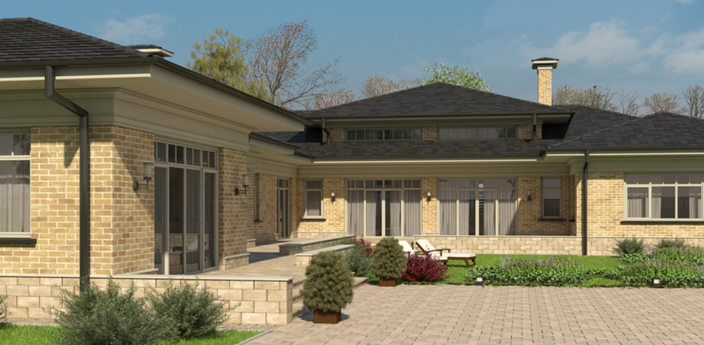 Загородный дом в одном уровне