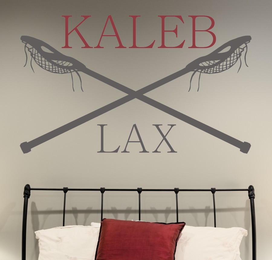 Lacrosse Personalized Wall Decal