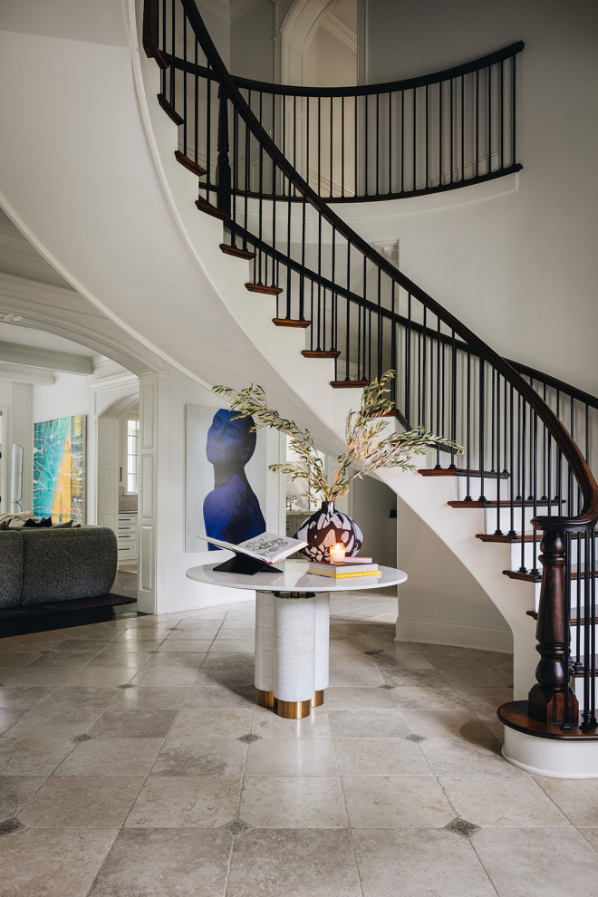 Inspiration for a transitional entryway remodel in Chicago