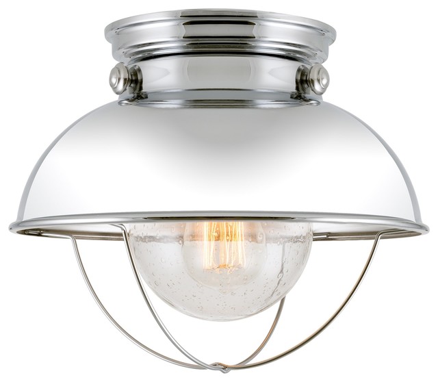 Kira Home Bayside 11 Farmhouse Flush Mount Ceiling Light Seeded