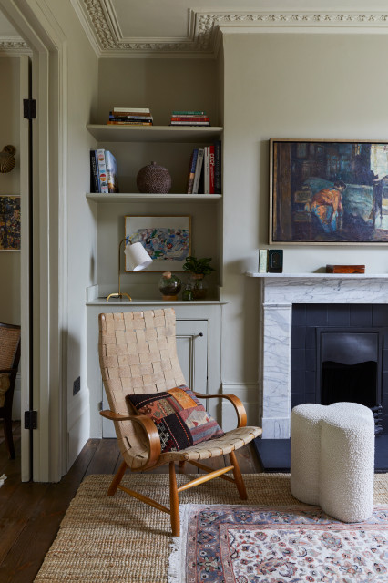 Grade II listed Islington Georgian Townhouse transitional-living-room