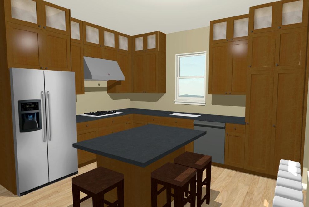 9foot Ceiling Dilemma stacked to ceiling or Open Shelves??