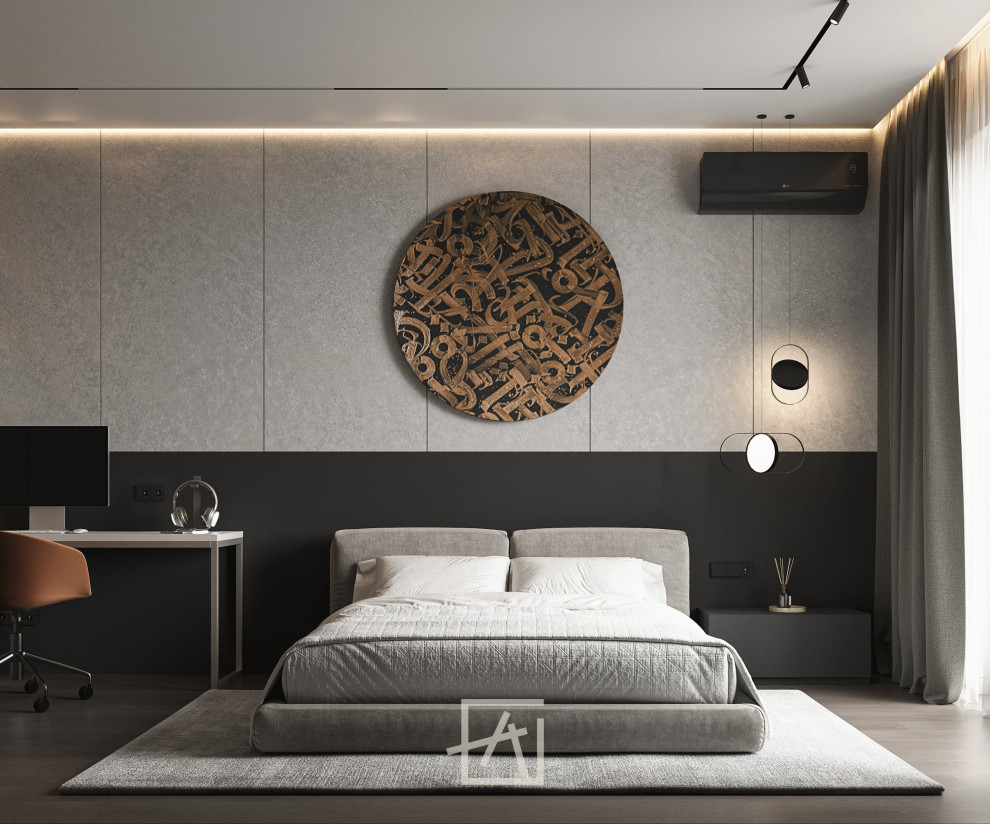 Спальня в стиле лофт 20 м²