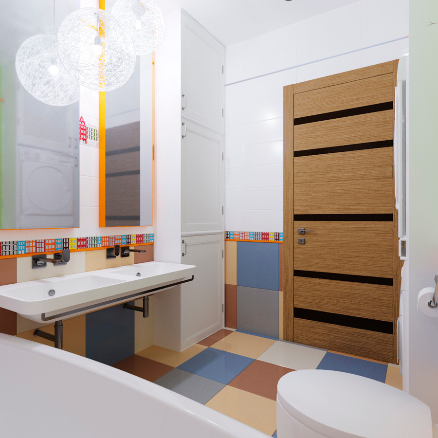 Интерьер детской ванной комнаты во Владивостоке