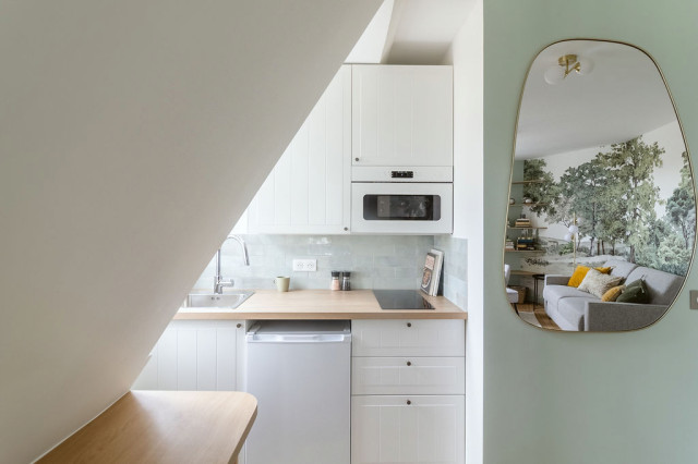 Studio sous les toits klassisch-kueche