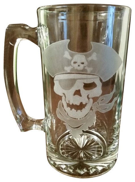 Pirate Skull Beer Mug Beer Glasses by That s Nance 