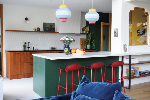 Cuisine color&eacute;e - Latresne modern-kitchen