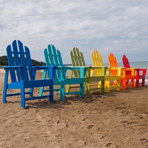 POLYWOOD&#174; Recycled Plastic Long Island Adirondack Dining Chair