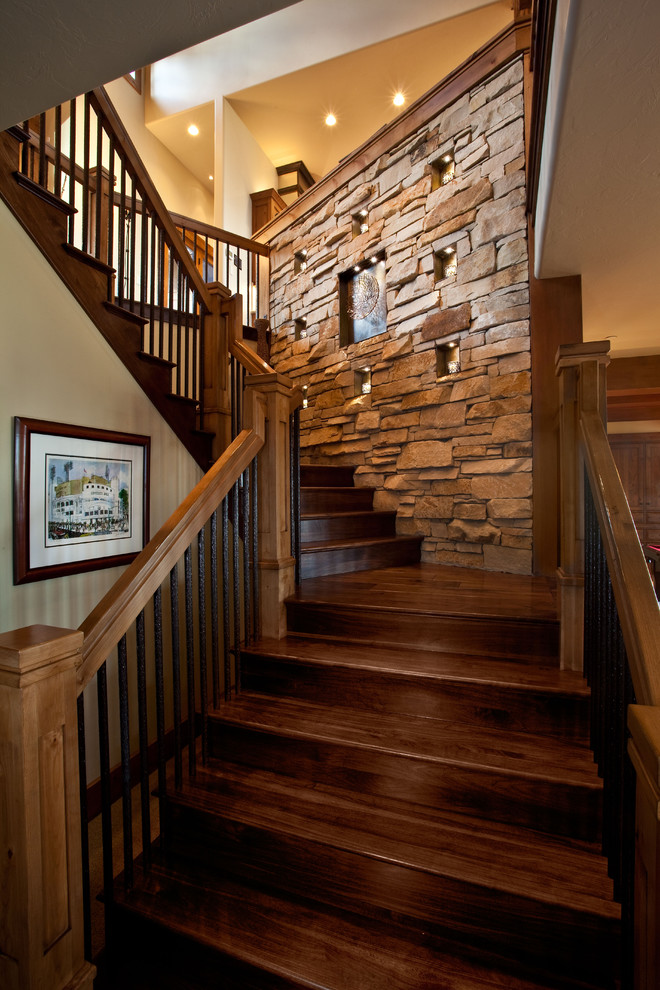 Design ideas for a country staircase in Salt Lake City.