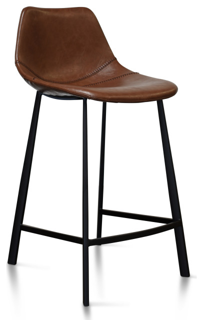 Pablo Counter Stool, Set of 2, Chestnut Brown