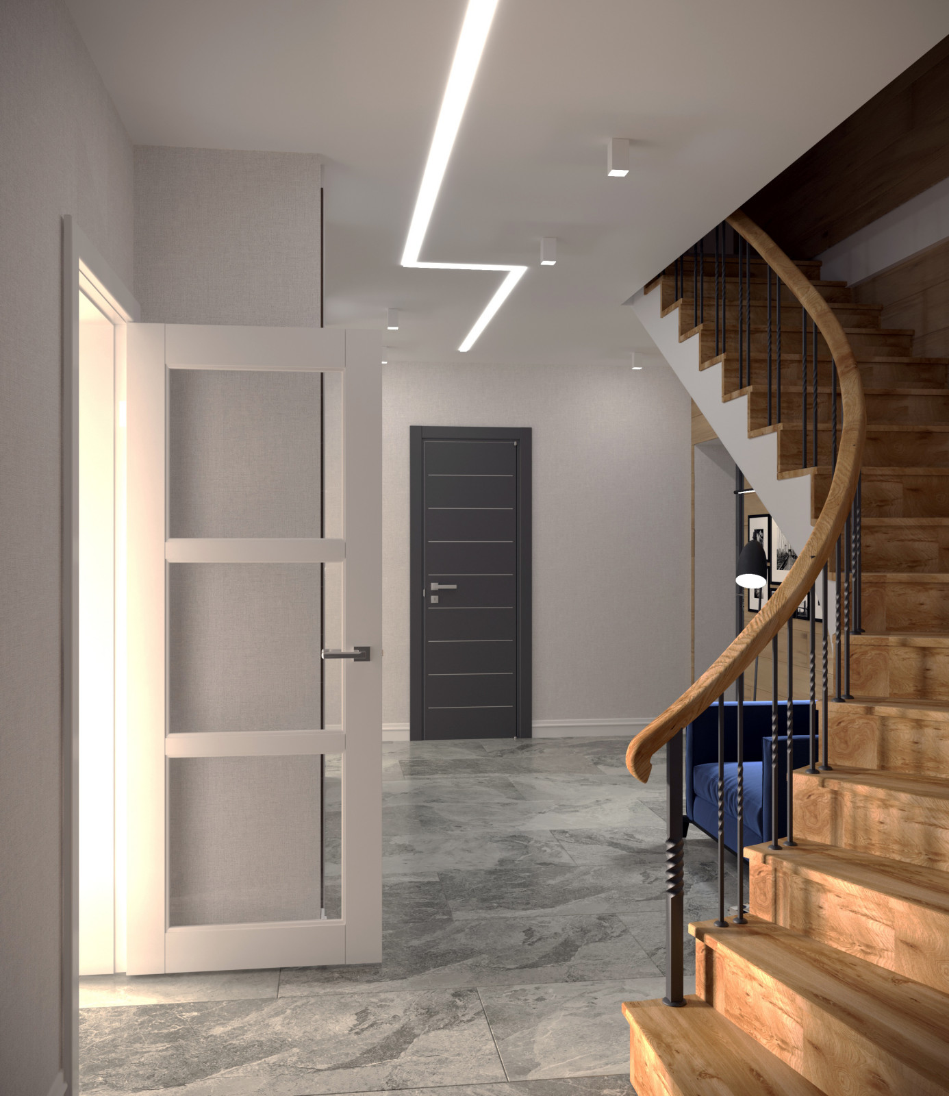 Интерьер жилого домас мансардой,г. Бор