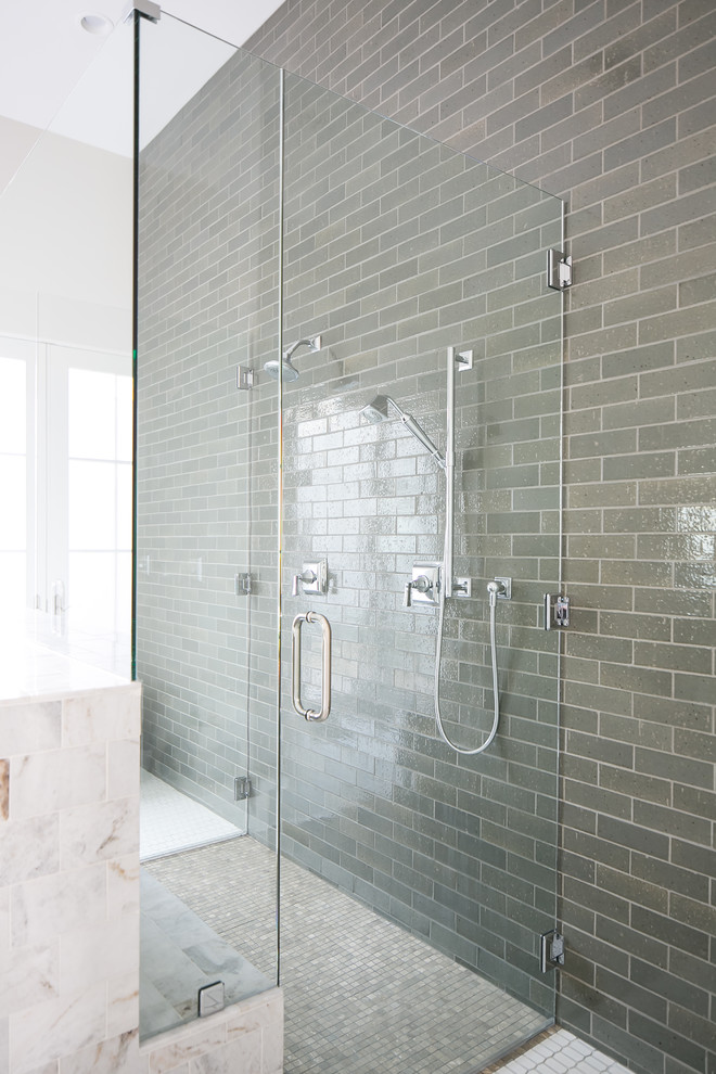 Large transitional master freestanding bathtub photo in Phoenix