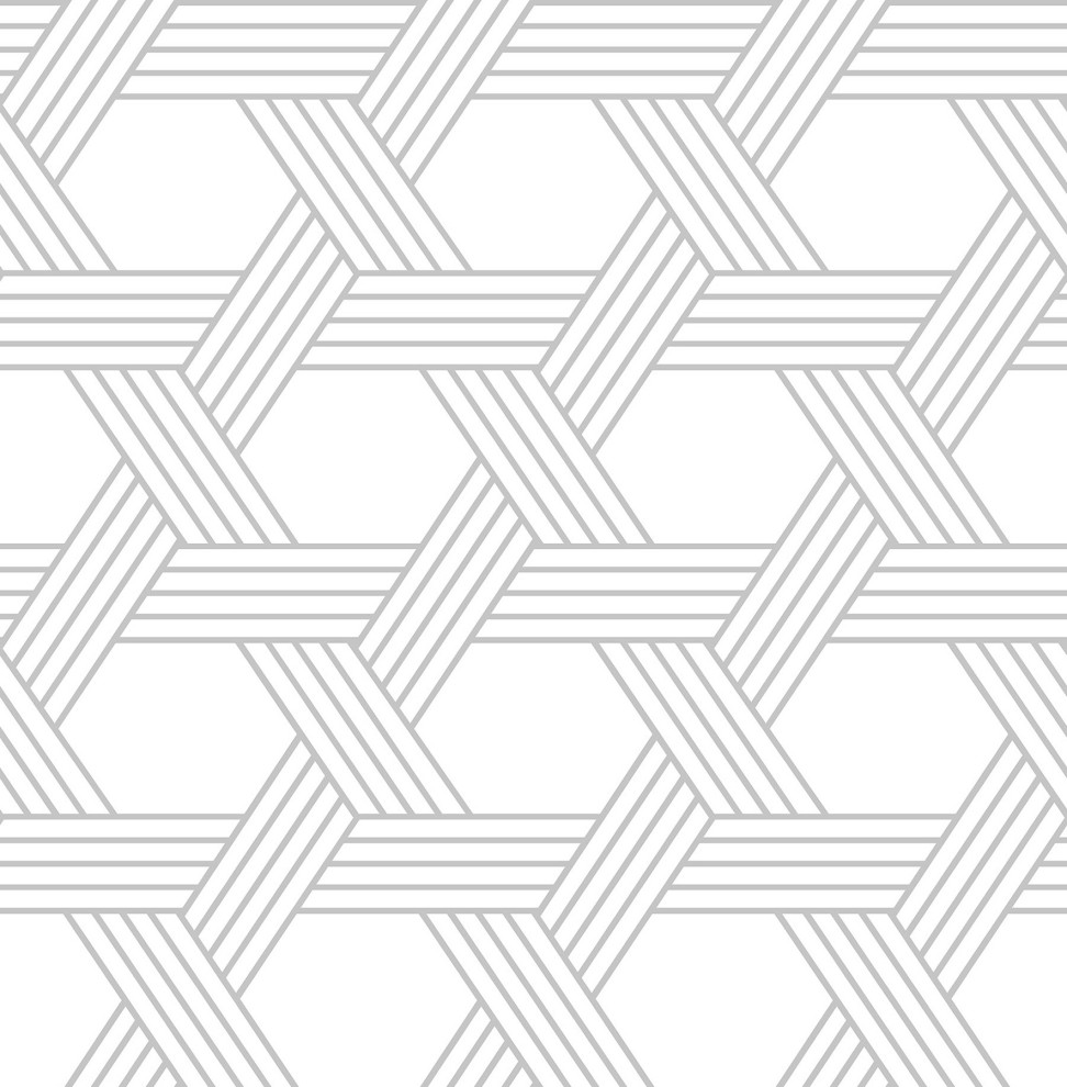 Silver Illusion Self Adhesive Wallpaper, White and OffWhite Contemporary Wall Decals by