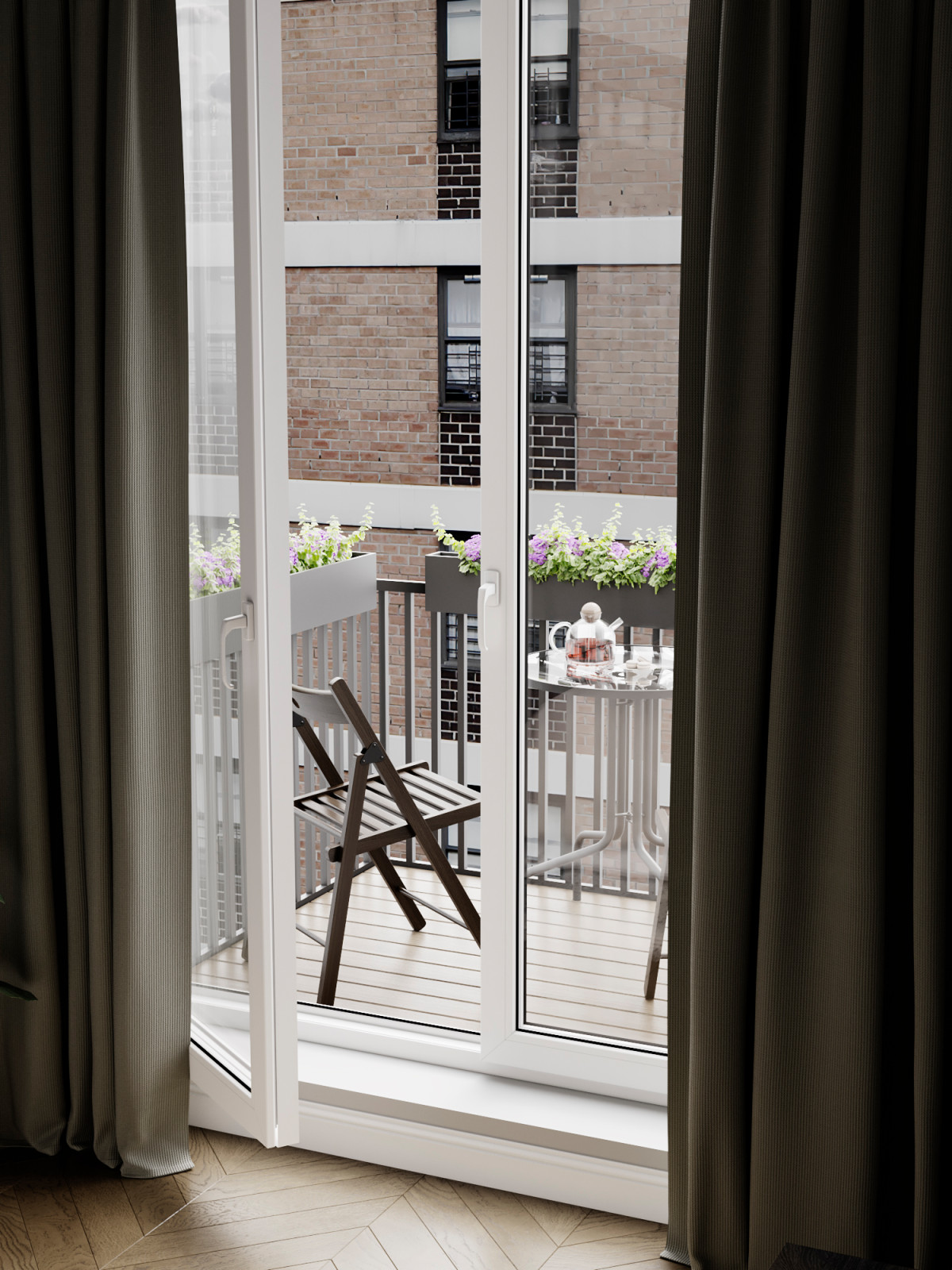 Современный mid-century в ЖК Западный Порт