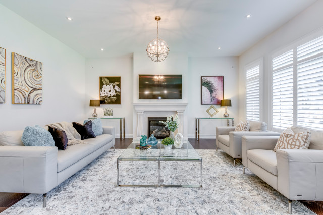 Luxury Parsonage Staging contemporary-vardagsrum