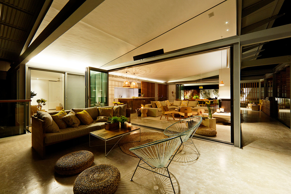 Photo of a mid-sized contemporary sunroom in Sydney.