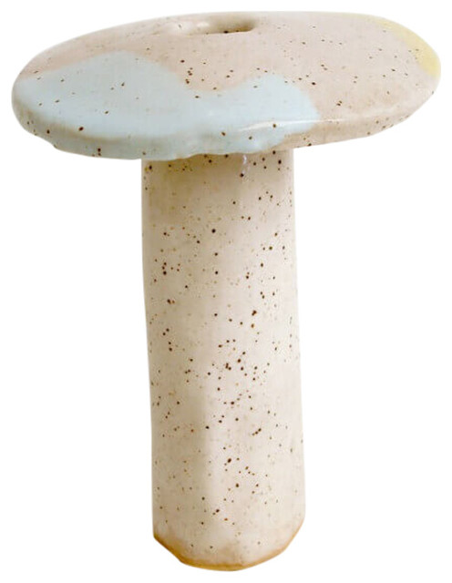 Magic Mushroom Beige Ceramic Vase