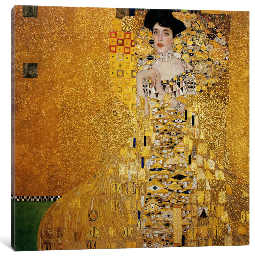 "Portrait of Adele Bloch-Bauer I" by Gustav Klimt, 37x37x0.75"