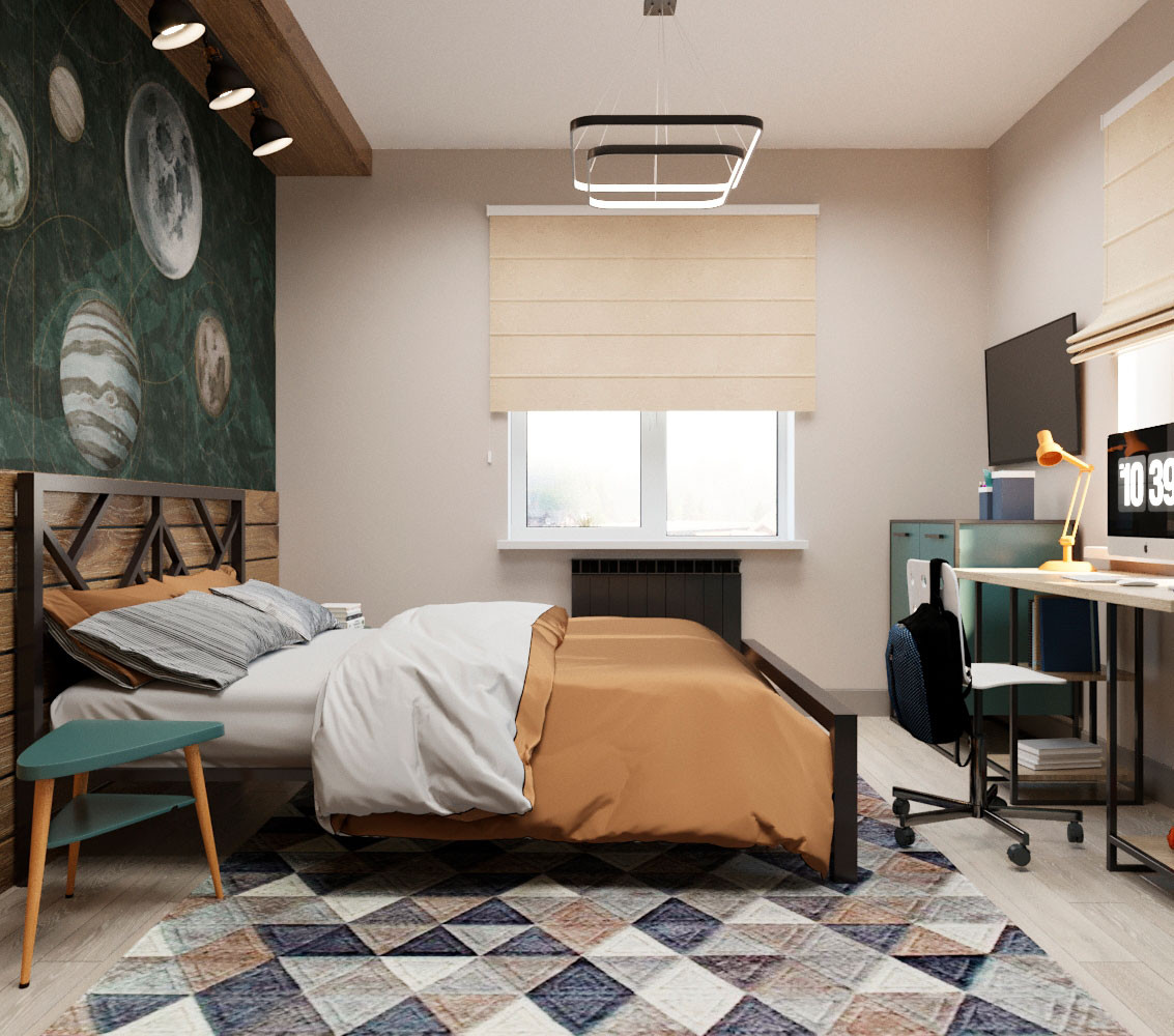 Двухэтажный дом для большой семьи