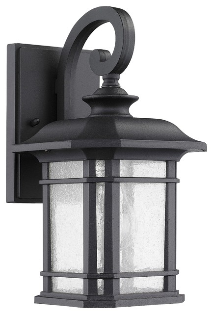 Franklin Transitional 1 Light Black Outdoor Wall Sconce 12 Height The Franklin Transitional Outdoor Wall Sconce From Chloe Lighting Inc Boasts An Elegant Interpretation Of A Traditional Design Illuminating