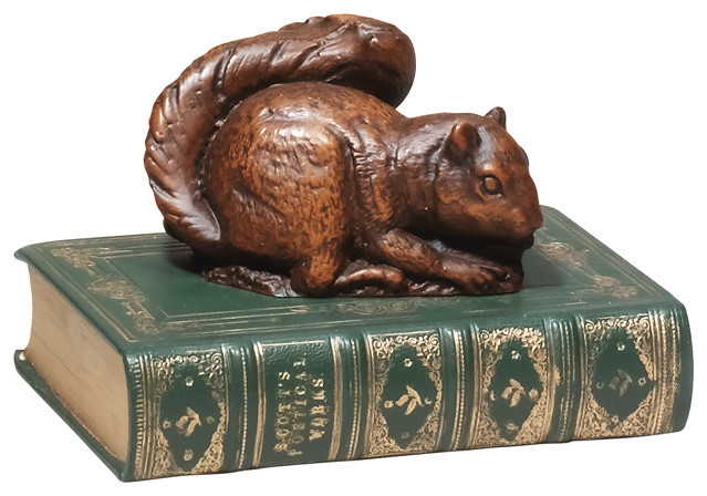 Small Squirrel on Green Book