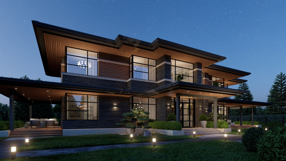 Дом с плоской кровлей в Коломягах