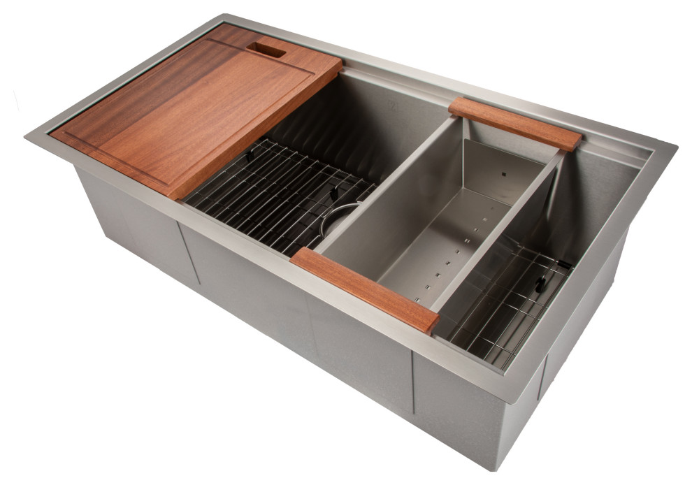 ZLINE Undermount Single Bowl Sink in Stainless Steel with Accessories