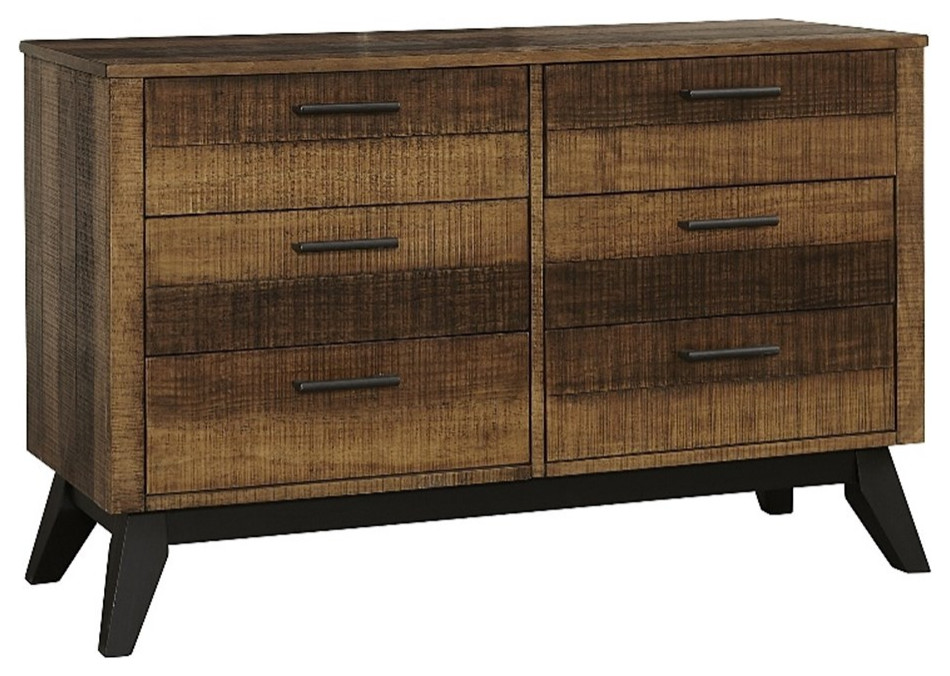 Westwood Design Urban Rustic 6Drawer Wood Dresser in Brushed Wheat