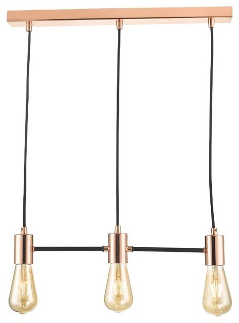 Leon 3-Light Ceiling Light, Copper